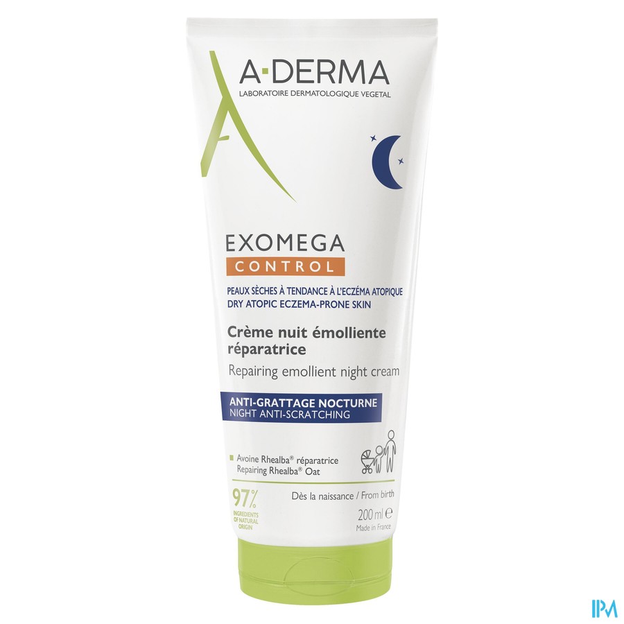 Aderma Exomega Control Herst. Emol. Nacht Cr 200ml