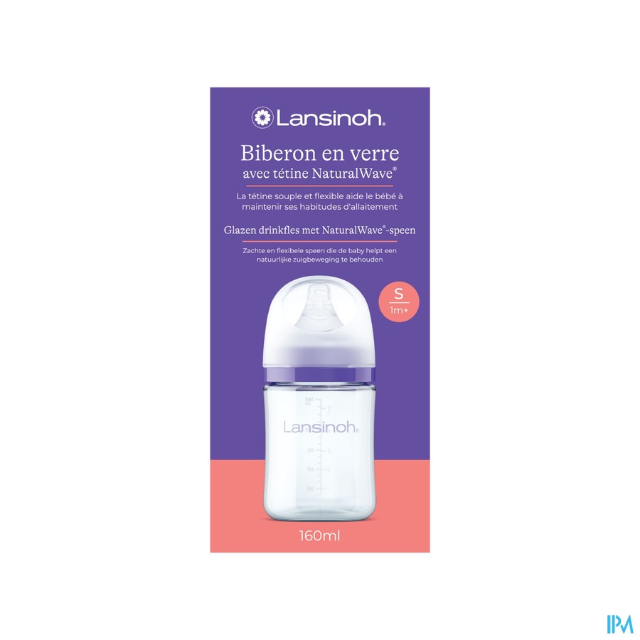 Lansinoh Biberon Verre + Tetine 160ml 4