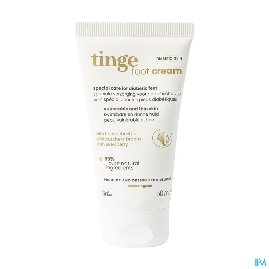 Tinge Diabetic Skin Voetcreme Tube 50ml Tinge Diabetic Skin Voetcreme Tube 50ml