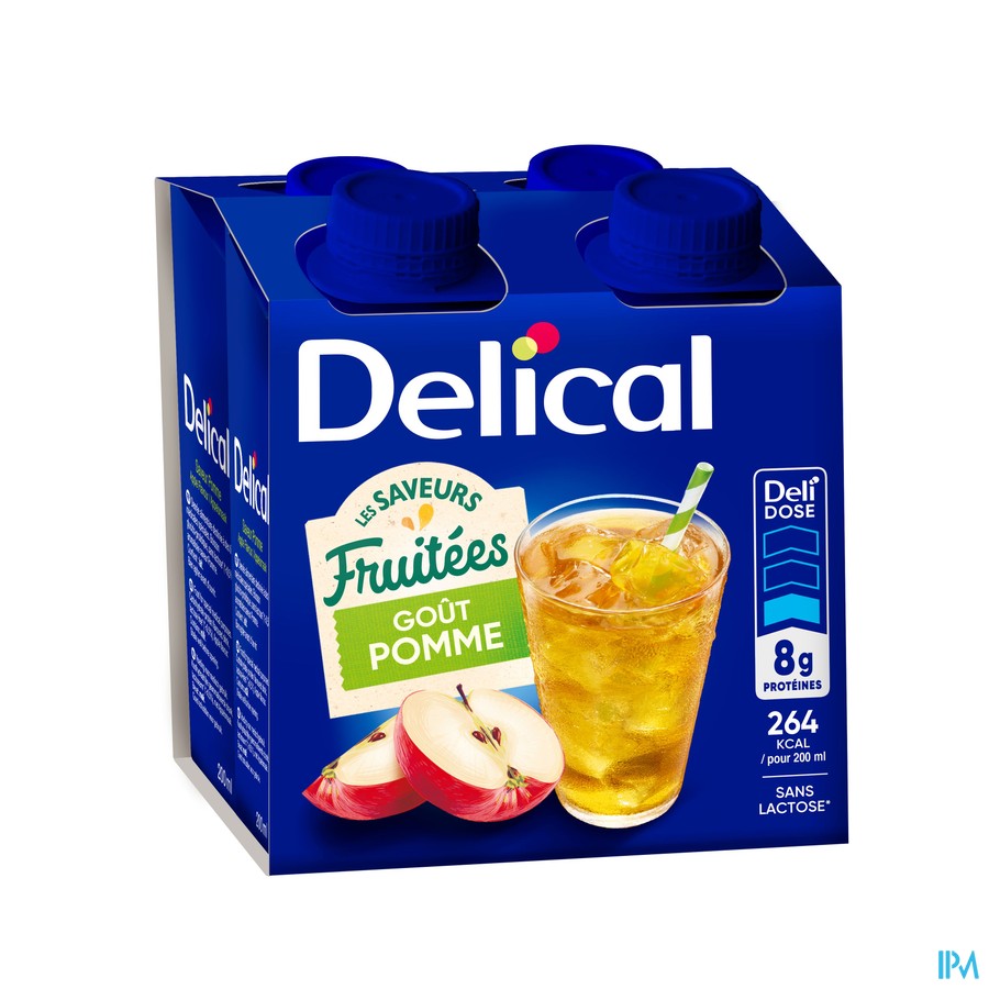 Delical Fruitdrink Appel 4x200ml