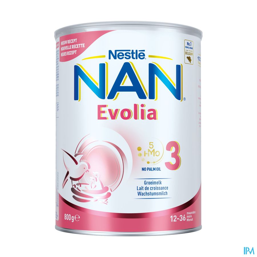 Nestlé NAN Evolia 3 Lait de Croissance Bébé 1+ 800g