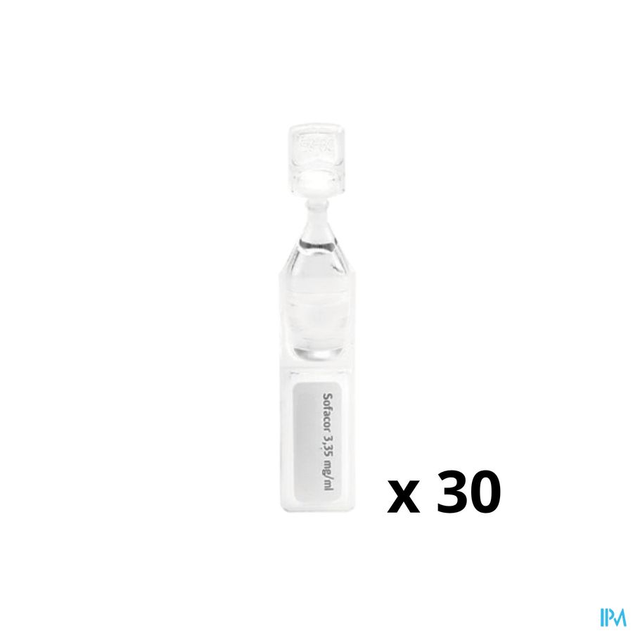 Softacor 3,35mg/ml Oogdruppels Unidose 30 X 0,4ml 3