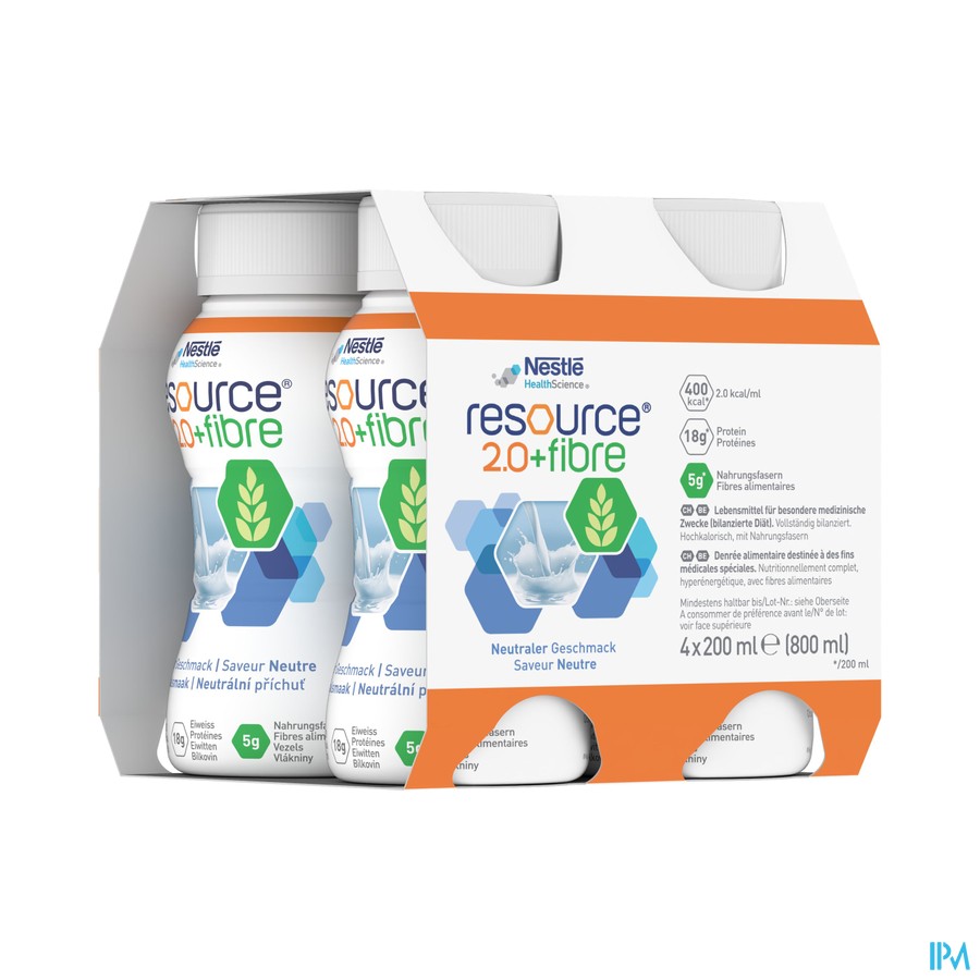 Resource 2.0 Fibre Neutraal 4x200ml 12100792