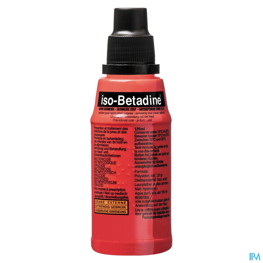Iso Betadine Savon Germicide 7,5% 125ml Nf 1