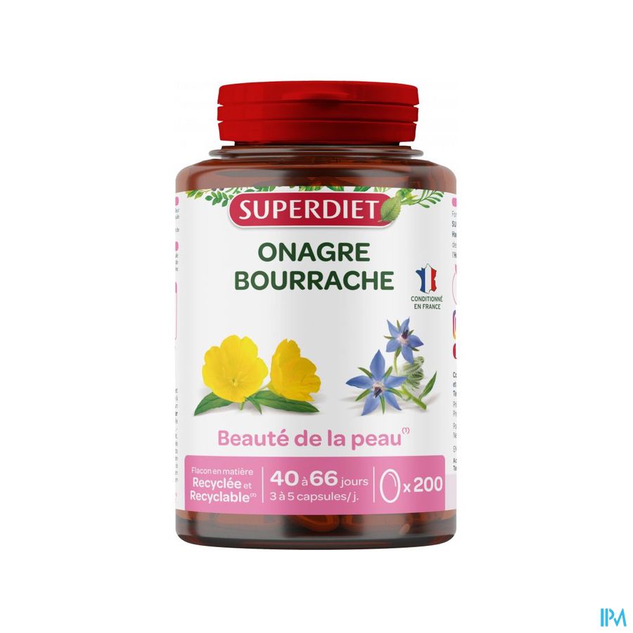 Superdiet Onagre Bourrache Caps 200 Superdiet Onagre Bourrache Caps 200