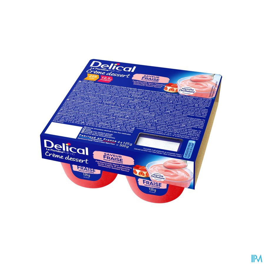 Delical Creme Dessert La Floridine Fraise 4x125g Delical Creme Dessert La Floridine Fraise 4x125g
