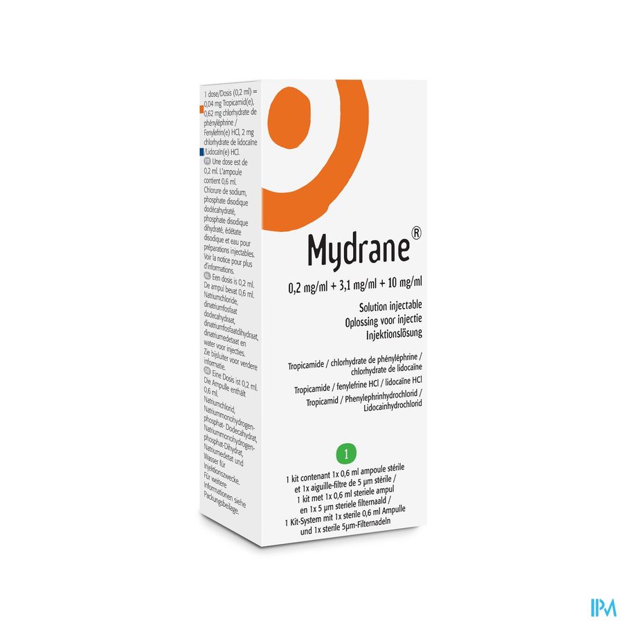 Mydrane Opl Intracamerale Injectie Amp 1 X 0,6ml Mydrane Opl Intracamerale Injectie Amp 1 X 0,6ml