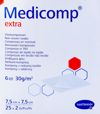 Medicomp 7,5x7,5cm 6pl. St. 25x2 P/s 5