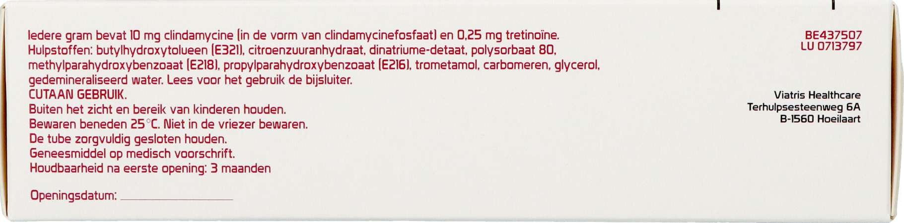 Treclinax 10mg/g + 0,25mg/g Gel Tube 60g 5