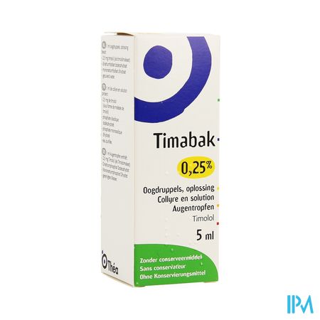 Timabak 0,25% Collyre 5ml 2,5mg/ml