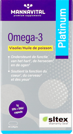 Mannavital Omega 3 Huile Poisson Softgels 60 1