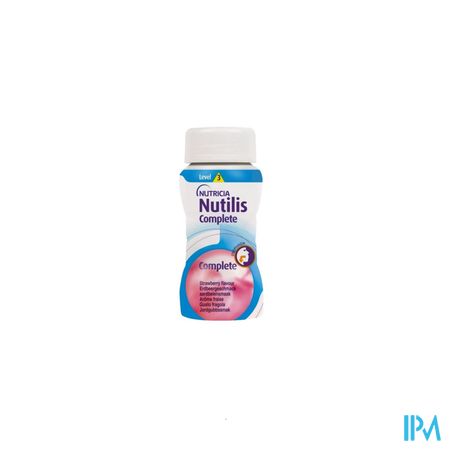 Nutilis Complete Stage 1 Aroma Aardbei Flessen 4x125ml