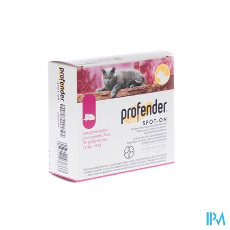 Profender Spot-on Kat Groot >5-8kg Pip 4x1.12ml 1
