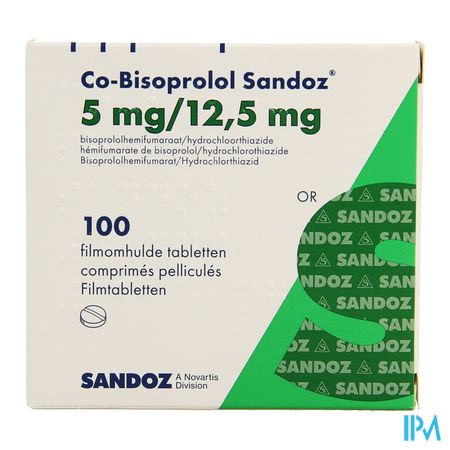 Co Bisoprolol Sandoz 5mg/12,5mg Comp Pell 100 4