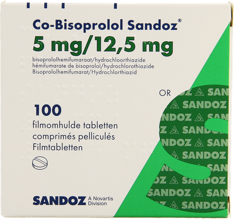 Co Bisoprolol Sandoz 5mg/12,5mg Comp Pell 100 4