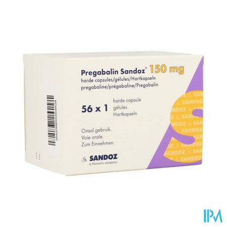 Pregabaline Sandoz 150mg Harde Caps 56