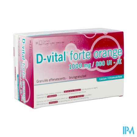 D-vital Forte Orange 1000mg/880ui Sach 30