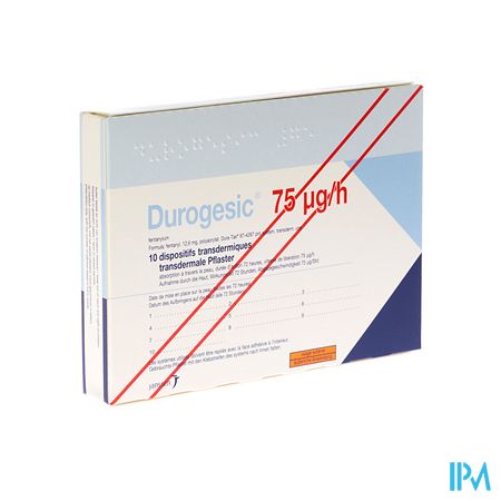 Durogesic Pl Emp 10x 75mcg/heure/uur