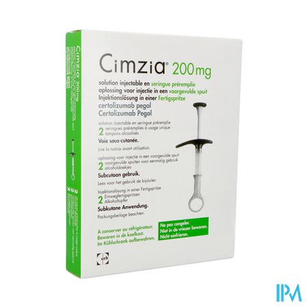 Cimzia Pi Pharma 200mg Sol Inj Ser Preremp. 2 Pip