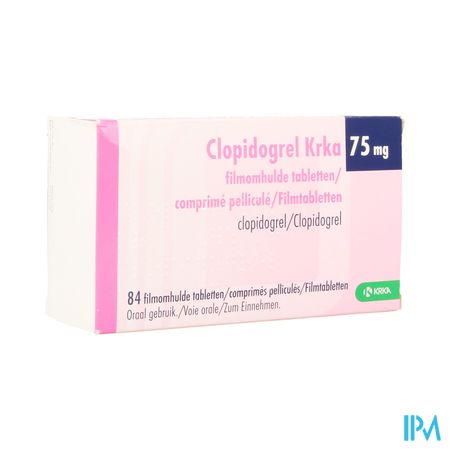 Clopidogrel Krka 75mg Comp Pell 84 X 75mg