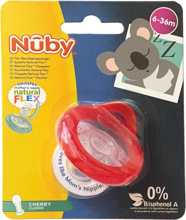 Nuby Sucette Natural Flex Cerise 6-36m 1
