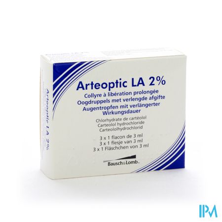 Arteoptic La 2% Collyre Fl 3x3ml 20mg/ml