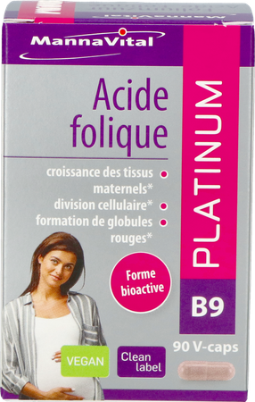 Mannavital Acide Folique Platinum V-caps 90 2