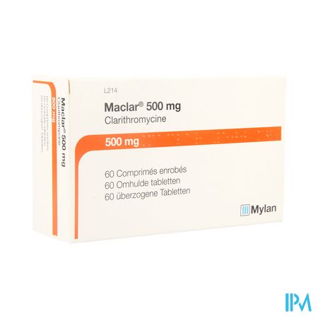 Maclar Tabl 60 X 500mg