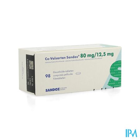 Co Valsartan Sandoz 80mg/12,5mg Filmomh Tabl 98