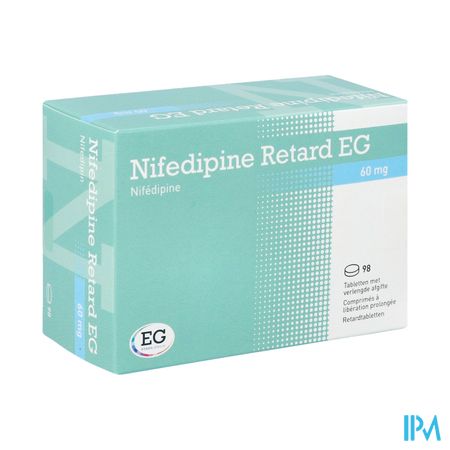 Nifedipine Retard EG 60Mg Tabl Verleng Afgifte 98