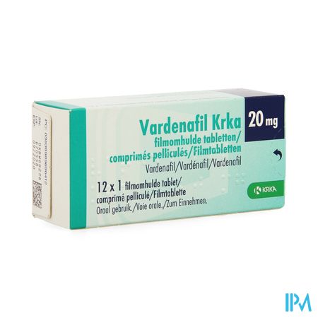 Vardenafil Krka 20mg Filmomh Tabl 12 X 20mg