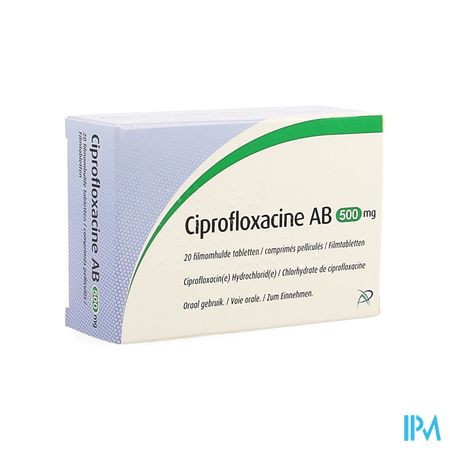 Ciprofloxacine Ab 500mg Comp Pell 20 X 500mg