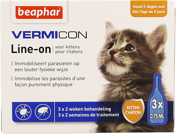 Beaphar Vermicon Line-on Kitten 3x0,75ml 1