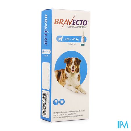 Bravecto 1000mg Spot On Opl Hond >20-40kg Pipet 1