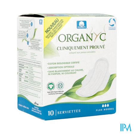 Organyc Serviettes Normal Coton Bio 10