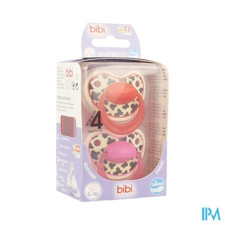 Bibi Happiness Fopspeen Dental Tiger 6-16m Duo