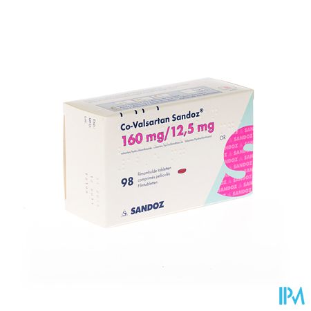 Co Valsartan Sandoz 160mg/12,5mg Filmomh Tabl 98