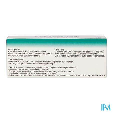 Efexor Exel 37,5mg Caps Liberation Prolonge 7 4
