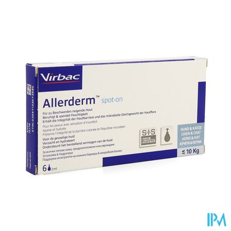 Allerderm Spot-on Pipet 6x2ml