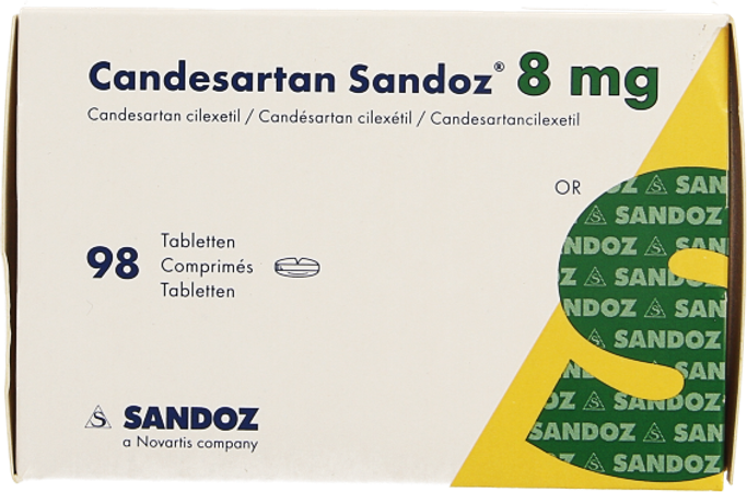 Candesartan Sandoz Tabl 98 X 8mg 3