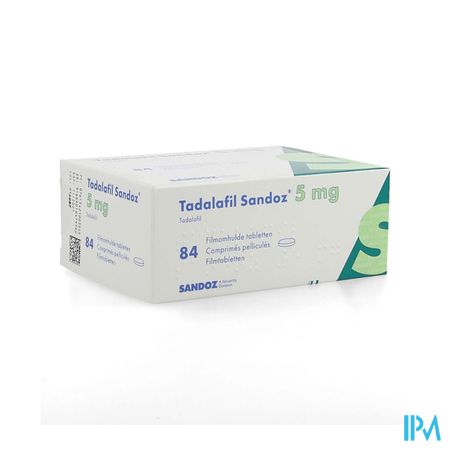 Tadalafil Sandoz 5,0mg Comp Pell 84 X 5,0mg