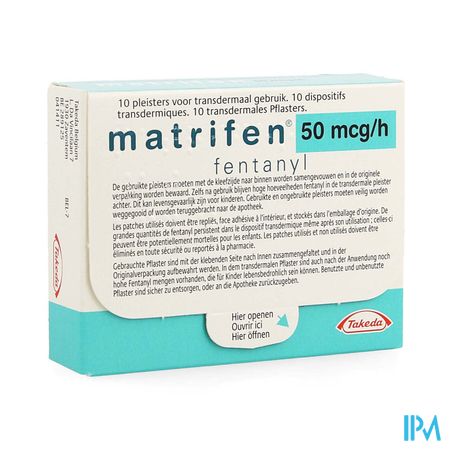 Matrifen 50 Ug/h Pleist Transderm 10