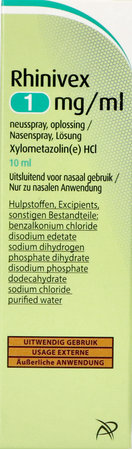 Rhinivex 1mg/ml Neusspray Opl 10ml 4