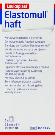 Elastomull Haft Bande Fix. Cohesif 12cmx4m 4547400 2