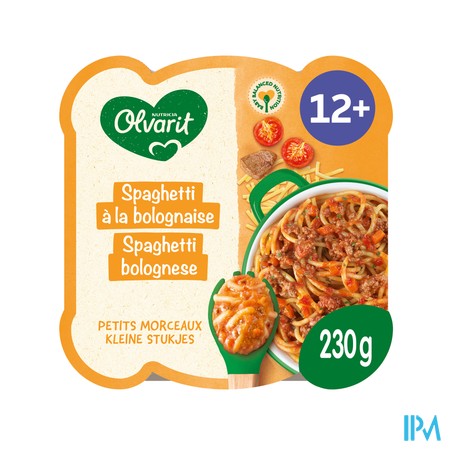 Olvarit Schotel 12m+ Spaghetti Bolognese 1x230gr