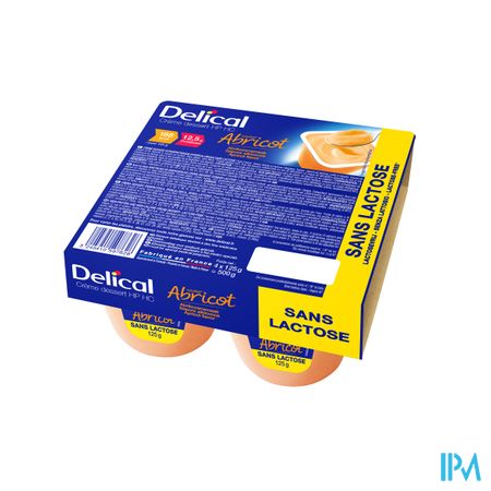 Delical Creme Dessert Hp-hc S/lact.abricot 4x125g