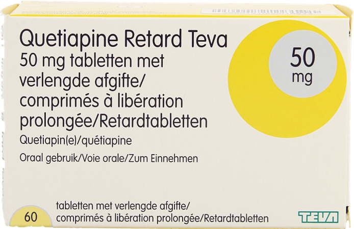 Quetiapine Retard Teva 50mg Liber.prol. Comp 60 1