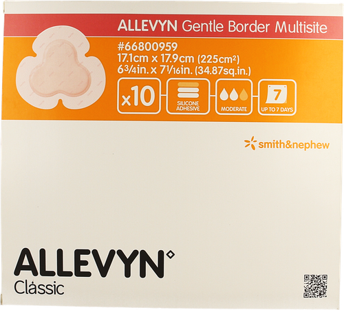 Allevyn Ag Pans Adhesive Silic. 17,5x17,5cm 10 1