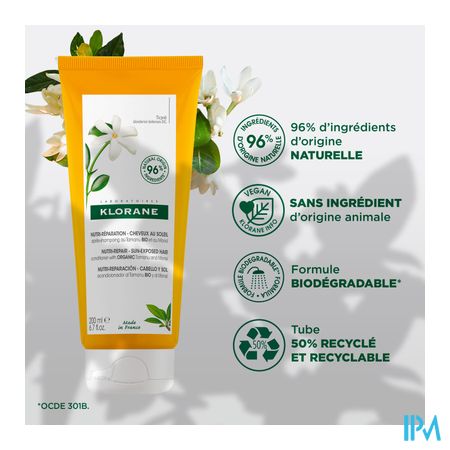 Klorane Capil. Condit. Tamanu&monoi Bio 200ml 9