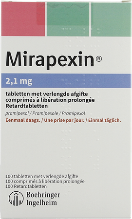 Mirapexin 2,10mg Abacus Liber.prolongee Comp 100 1